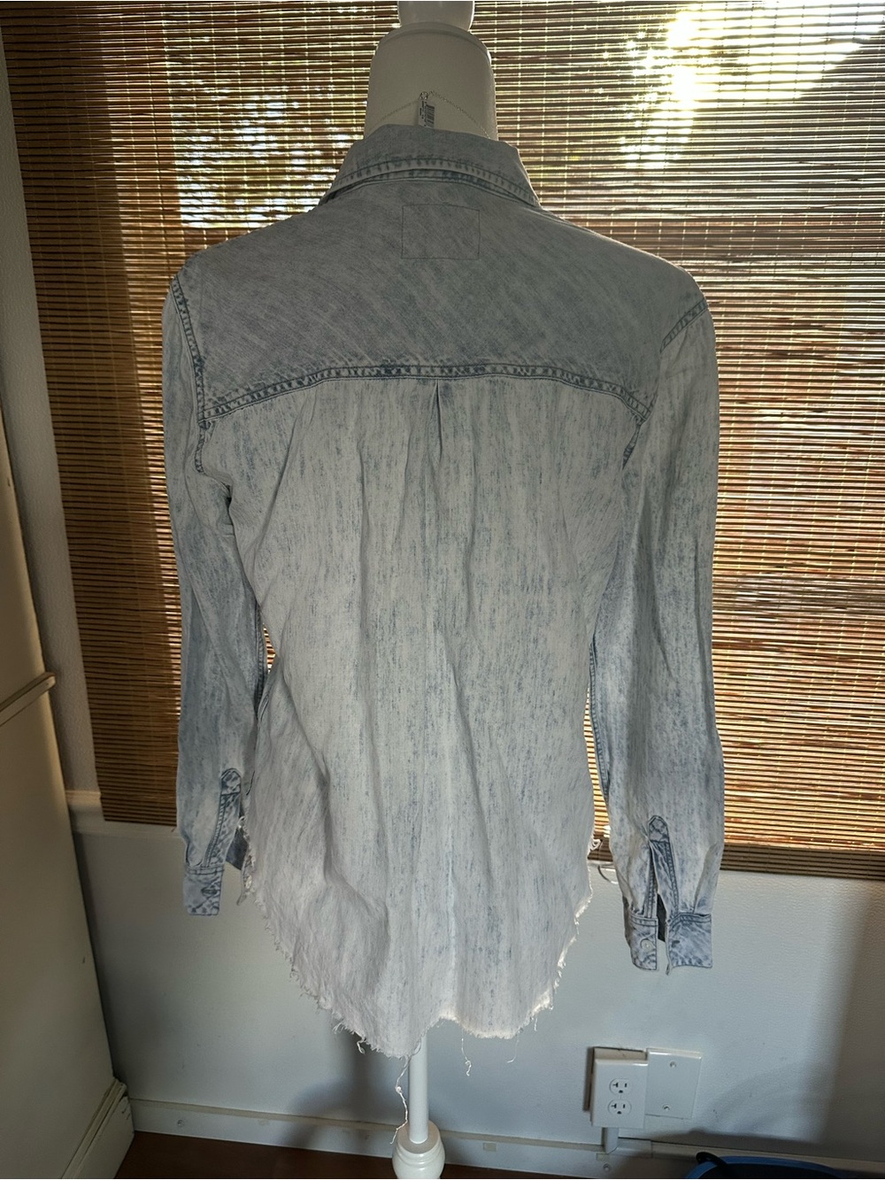 Rails Light Wash Denim Button-Up Shirt - Pale Blue - Picture 3 of 7